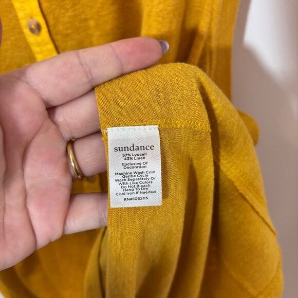 Sundance Benita Henley Tank NEW Gold Flake Size XL - Picture 8 of 11